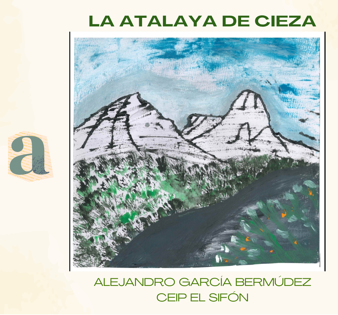 Dibujo «La Atalaya de Cieza» de Alejandro García Bermúdez, categoría A