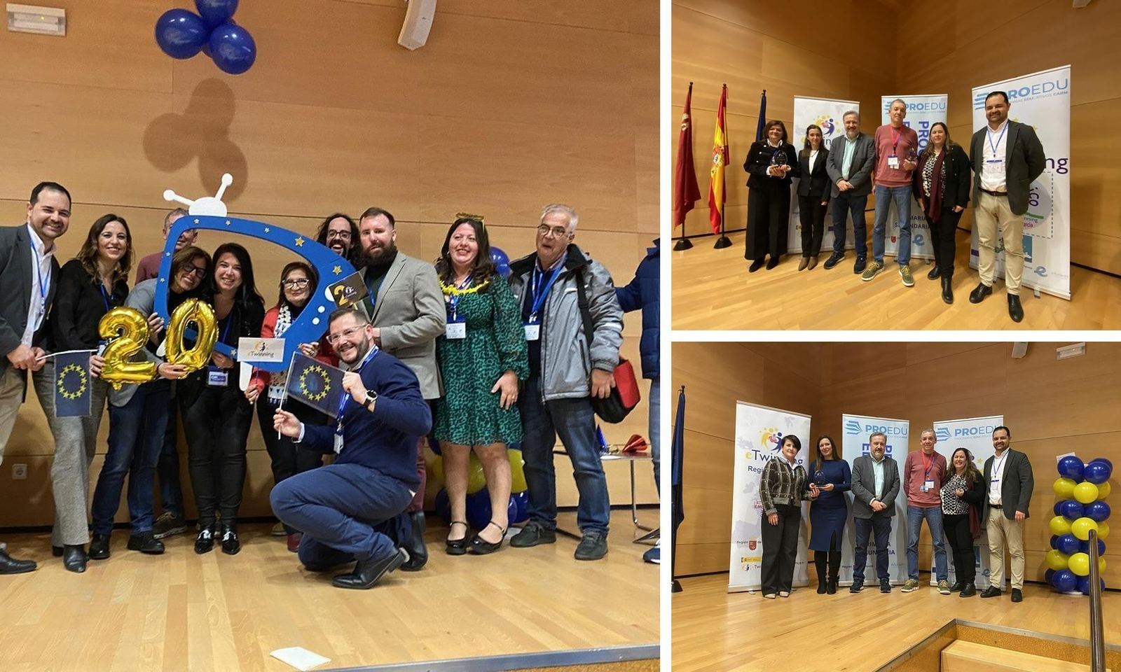 La entrega de reconocimientos celebr&oacute; el trabajo de los centros murcianos premiados en el &aacute;mbito europeo.