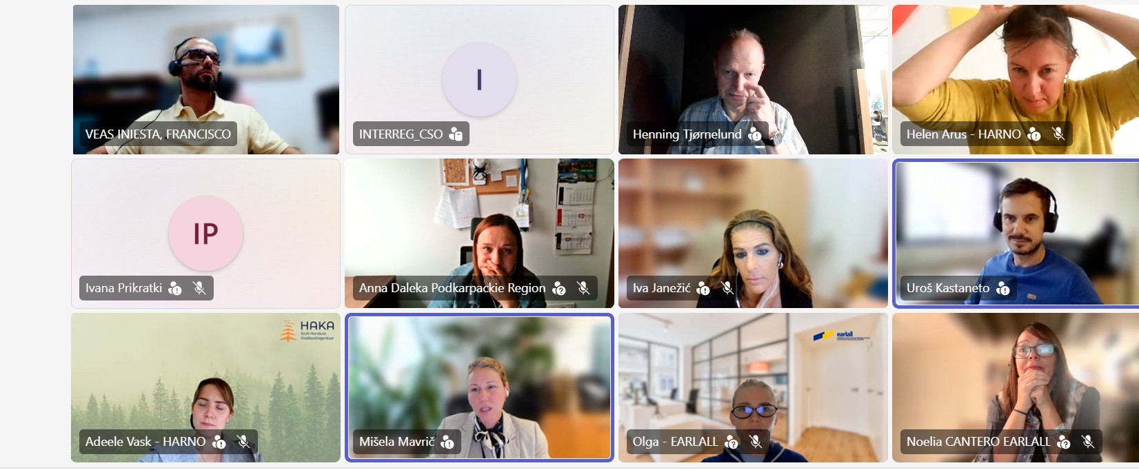 Coordination Meetings 12 - programaseducativos.es Project partners connected via Microsoft Teams.