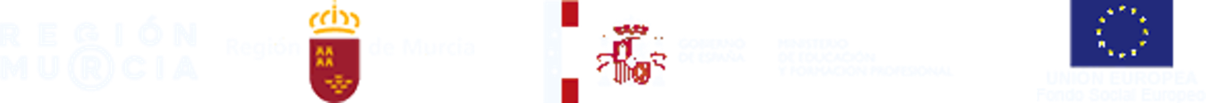 Cofinanciado: Región de Murcia, Gobierno de España y Unión Europea (Fondo Social Europeo)