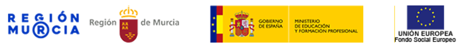 Cofinanciado por la Unión Europea, Gobierno de España y Región de Murcia
