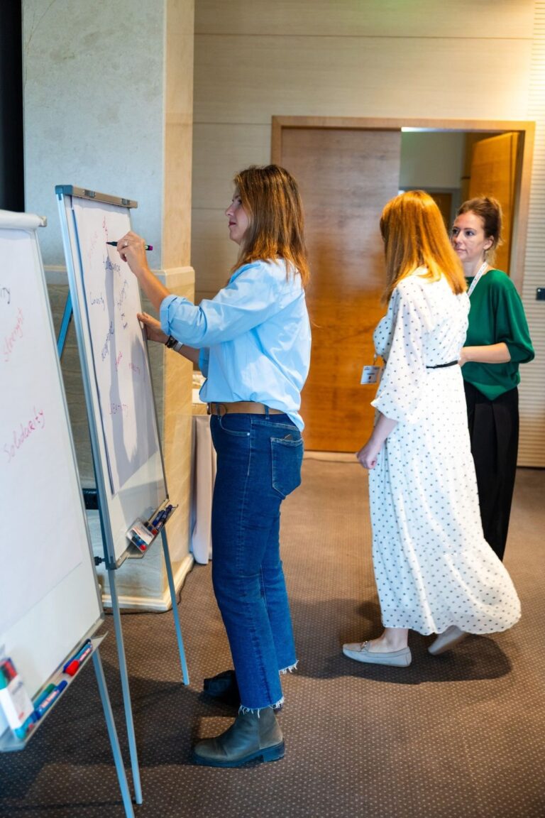 Study Visits 47 - programaseducativos.es Participantes anotan conclusiones en un rotafolio durante los talleres
